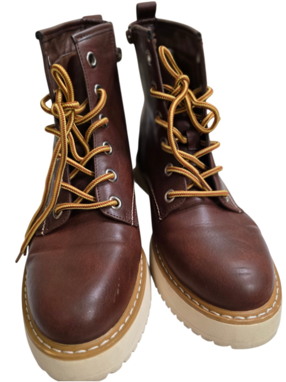 Women's Madden Girl Brown Lace Up Boots size 8.5